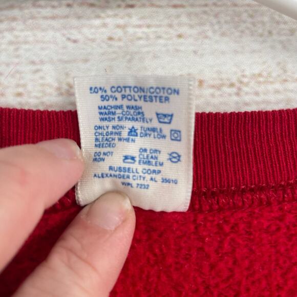 Vintage 90's Jerzees Ohio State Crew Neck Sweatshirt Women's Size Large Red - Picture 8 of 11